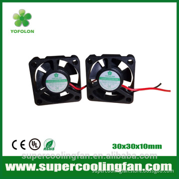 30x30x10mm 12V ball bearing high flow dc cooling fan 3010 mini axial fan